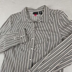 Old College Inn Womens Juniors Sz XL Long Sleeve Stretch Rouching Dress‎ Shirt